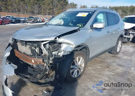 2015 Nissan Rogue Sv z USA, uszkodzony, nr VIN KNMAT2MV6FP560330